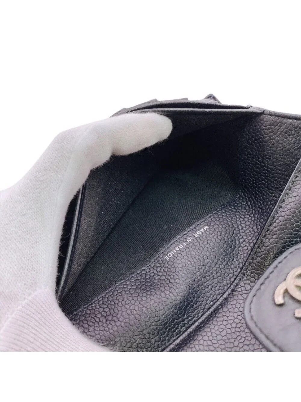 Chanel Quilted Trifold Wallet Black